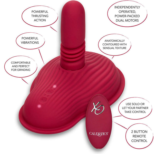 Calexotics rider masajeador doble motor control remoto rojo