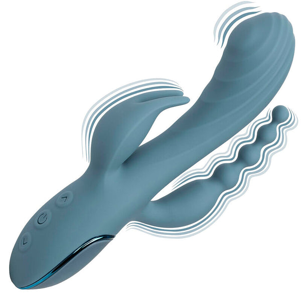 Vibrador triple éxtasis gris