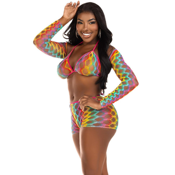 Leg set tres piezas multicolor