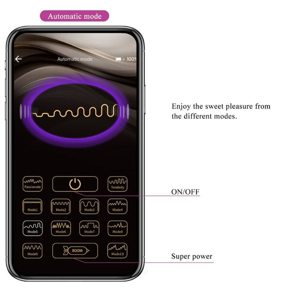 Nymph huevo vibrador controlado por app lila