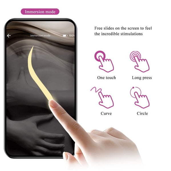 Vibrador Pretty Baird para Punto G con 12 vibraciones y app lila