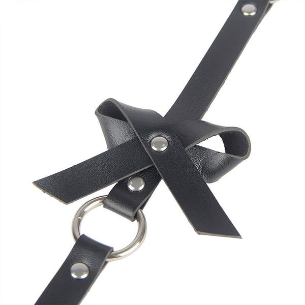 Subblime arnés de pierna cadena cuero negro talla única
