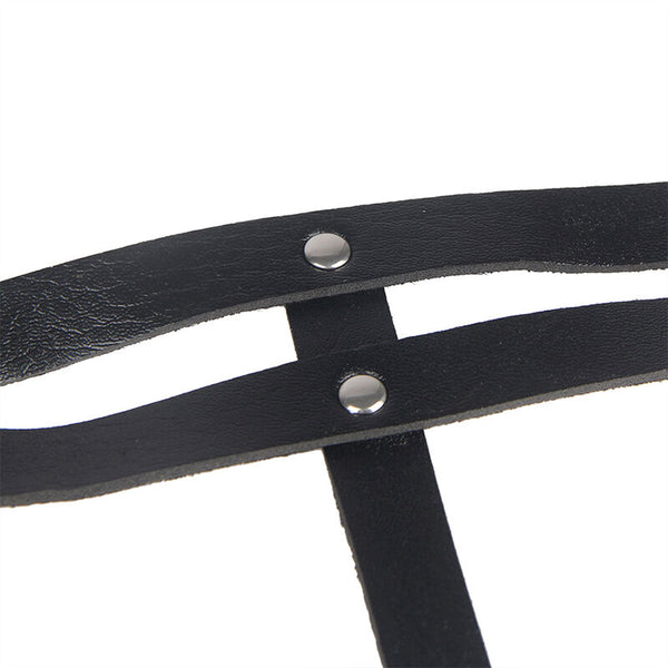 Subblime cinturon de cadenas anillas cuero negro talla única