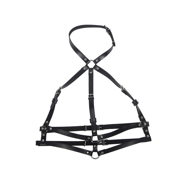 Subblime arnés de pecho anillas de cuero negro talla única
