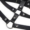 Subblime arnés de pecho anillas de cuero negro talla única