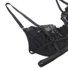 Subblime set de 3 piezas sujetador con tanga con liga encaje negro