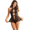 Subblime teddy cuello halter espalda descubierta encaje negro
