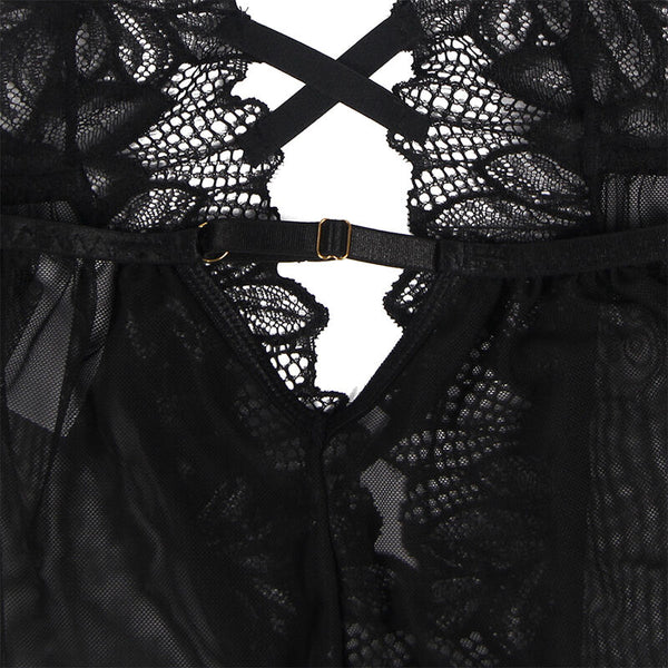 Subblime teddy cuello halter espalda descubierta encaje negro