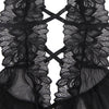 Subblime teddy cuello halter espalda descubierta encaje negro