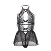 Subblime teddy cuello halter espalda descubierta encaje negro