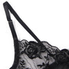 Subblime set de 3 piezas sujetador con tanga con liga estampado floral negro
