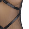 Subblime vestido transparente cuello halter negro
