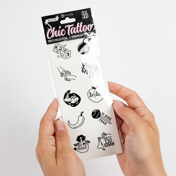 Secretplay set de 10 tattoos temporales spicy collection