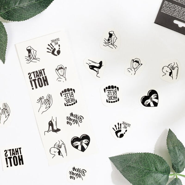 Secretplay set de 10 tattoos temporales kinky collection