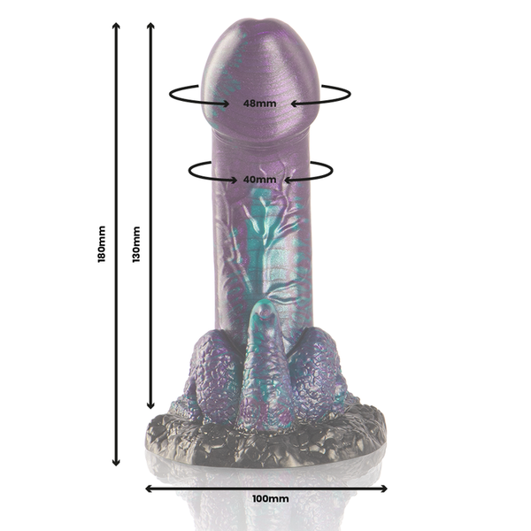 Epic basilisk dildo doble placer escamoso tamaño pequeño