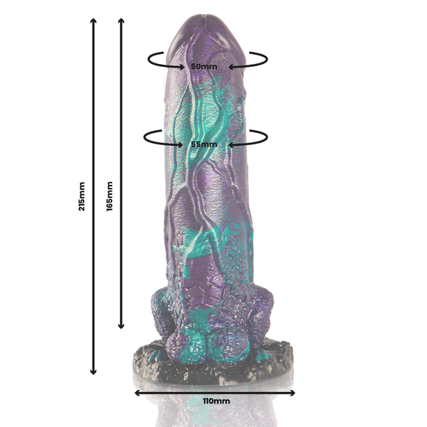 Epic basilisk dildo doble placer escamoso tamaño grande