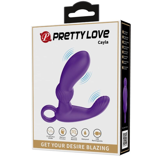 Cayla masajeador vibrador anal lila
