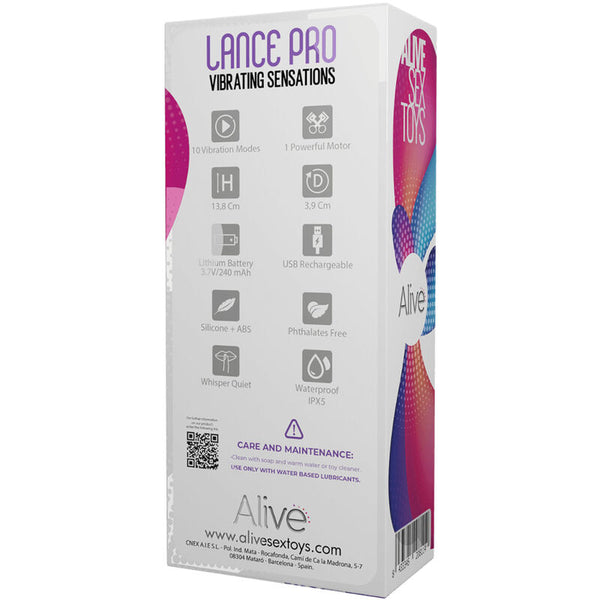 Vibrador anal rosa lance pro estimulador y