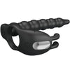 Blackney anillo pene con plug vibrador negro