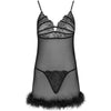 Livco zerunam set babydoll con tanga negro