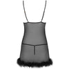 Livco zerunam set babydoll con tanga negro