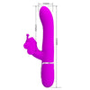 Vibrador rabbit multifunción 4 en 1 mariposa fucsia pretty love