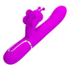 Vibrador rabbit multifunción 4 en 1 mariposa fucsia pretty love
