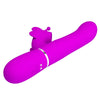 Vibrador rabbit multifunción 4 en 1 mariposa fucsia pretty love