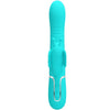 Vibrador rabbit multifunción 4 en 1 mariposa verde agua pretty love