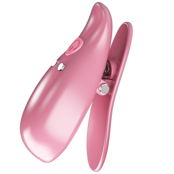 Pretty leaf pinzas vibratorias para pezones rosa
