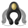 Anillo vibrador silicona 3 motores recargable negro dorado