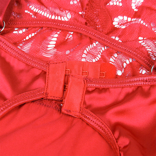 Subblime babydoll satinado con encaje rojo