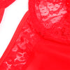 Subblime teddy con liga detalle encaje y tiras rojo