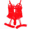 Subblime teddy con liga detalle encaje y tiras rojo