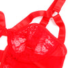 Subblime teddy con liga detalle encaje y tiras rojo