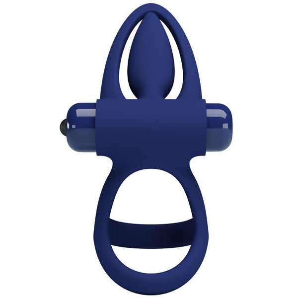 Mat doble anillo con vibración y estimulador azul