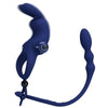Ayad anillo vibrador rabbit con plug azul