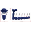 Ajmal anillo vibrador con plug azul