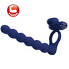 Ajmal anillo vibrador con plug azul