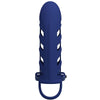 Altaf anillo vibrador con funda de silicona azul