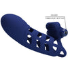 Altaf anillo vibrador con funda de silicona azul