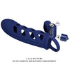 Altaf anillo vibrador con funda de silicona azul