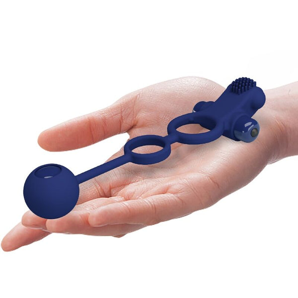 Remington doble anillo vibrador con plug azul