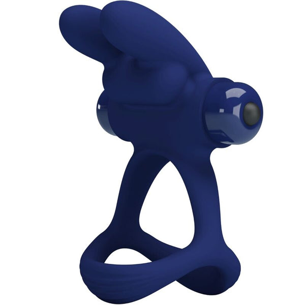 Francisco doble anillo vibrador rabbit azul