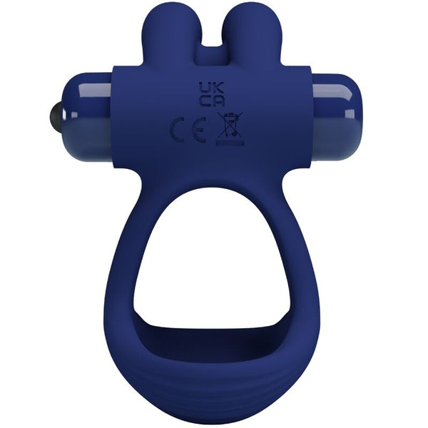 Francisco doble anillo vibrador rabbit azul