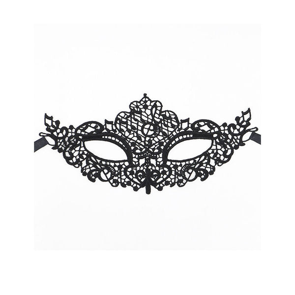Queen antifaz de encaje negro modelo 1