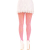 Leg medias con aberturas corazon y lazos rosa