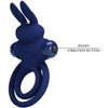 Darey doble anillo vibrador rabbit azul