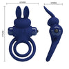 Darey doble anillo vibrador rabbit azul