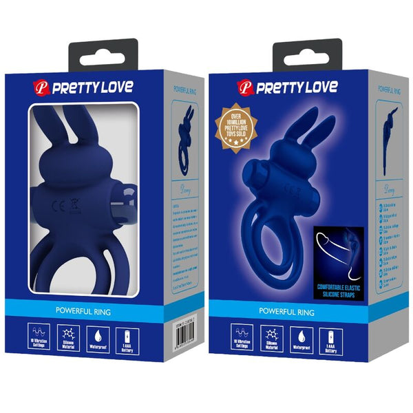 Darey doble anillo vibrador rabbit azul